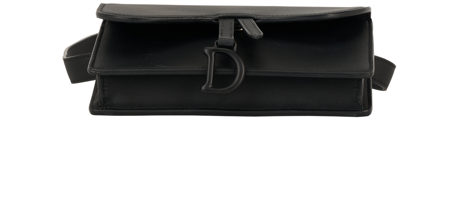 Saddle Belt Bag, &pound;495, Handbags, Black, Leather, Top view